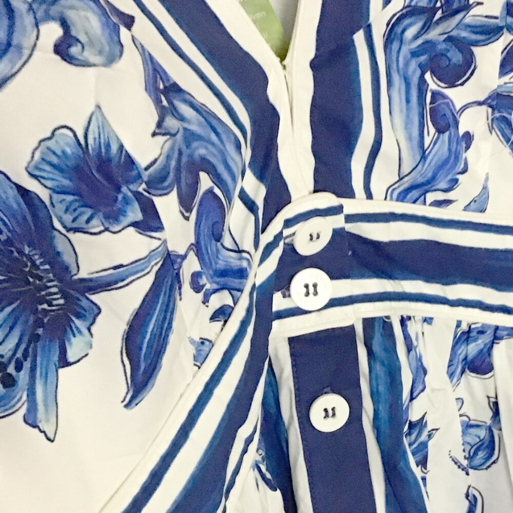 Farm Rio Off-White Garden Tiles Mini Dress - Picture 7 of 16